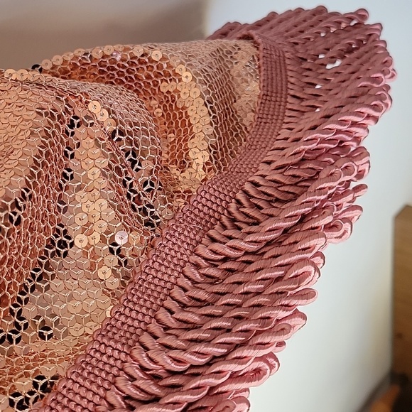 Vintage sequined dress with stretch. Rose gold. Gatsby costume. Flapper. 1920s - Picture 4 of 6